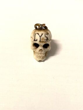 Antique 1918 Georgian Memento Mori Carved Bone Skull Battle Memorial WW1